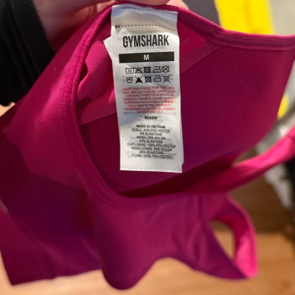 NWOT Gymshark Lightweight High Support Sports Bra - Pink - Size Medium - Picture 5 of 7